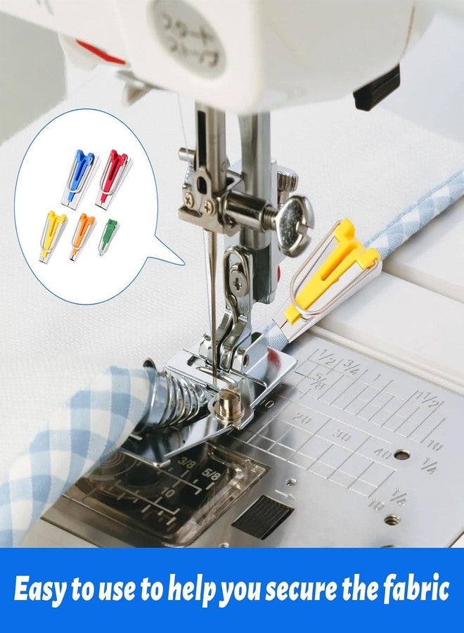 GEMSY مجموعة أدوات صنع شريط الحواف المائل من جيمسي (6 مم، 9 مم، 12 مم، 18 مم، 25 مم) - أدوات ربط من الفولاذ المقاوم للصدأ مرمزة بالألوان للطي المزدوج/المفرد - مجموعة ملحقات الخياطة والتطريز لحواف الأقمشة، والتزيين، وصناعة الملابس - Image 4